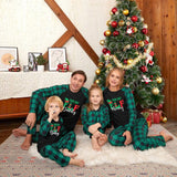 Printed Autumn Winter Christmas Set Parent-child Home Wear-1