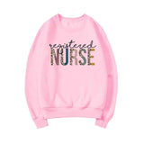 Printed Hoodie Loose Casual-Pink-7