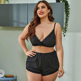 Relaxed Home With Bra Set Lingerie-Black-1