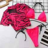 Sexy flame print strappy bikini-RoseRedB-10