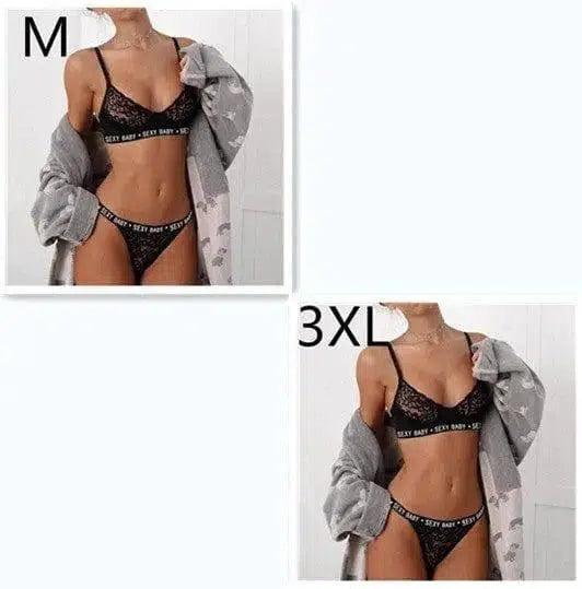 Sexy Lace Bandage Three-point Lace Sexy Lingerie Two-piece-SET3-4