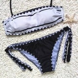 Sexy Strapless Bikini set swimsuit Women strapless Swimwear-2