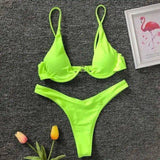 Sexy Women Bikini Beachwear Push-up Swimwear 2019 Swimwear-Fluorescentgreen-4