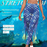 Slim Fish Pants With Raised Hips And Digital Fin Printing-1