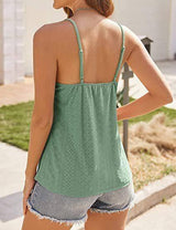 Solid Color Hollow Lace Strappy T-shirt-10