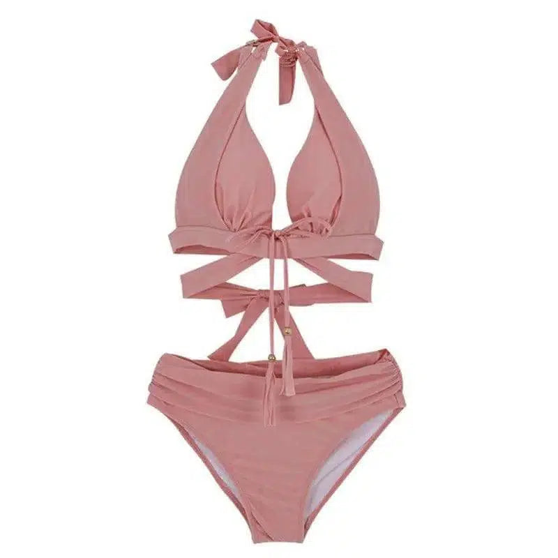 Split bikini two-piece suit-2