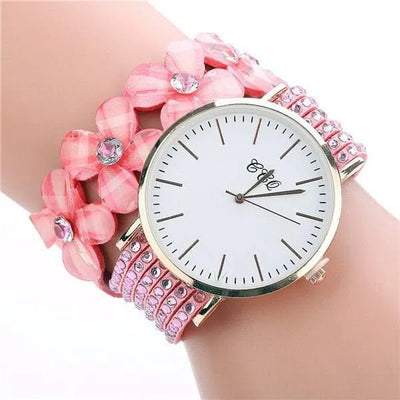 Stainless steel shell quartz watches Women luxury brand velvet drill band watch Ladies high quality fashion clock-4