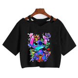 Vibrant Anime Crop Top with Long Sleeves-4