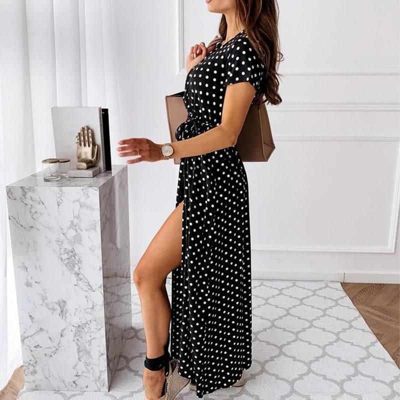 Summer Polka Dot Casual Dresses-6