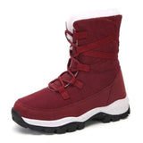 Thick Plush Plus Velvet Warm Women Snow Boots-Red-1