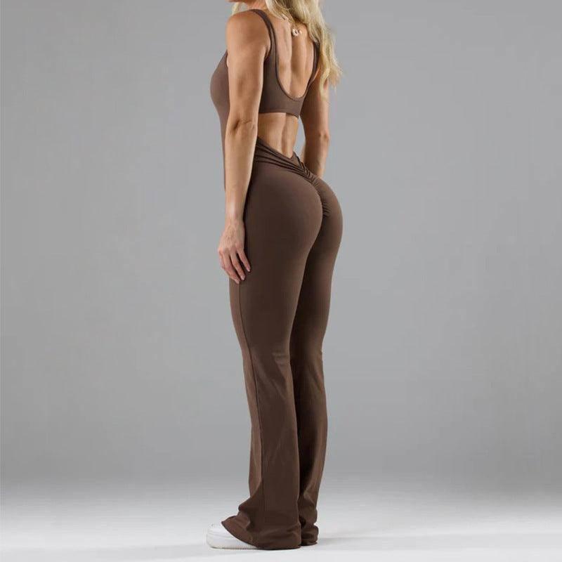 Tight Yoga Bodysuit Casual Hollow Seamless-XS-3