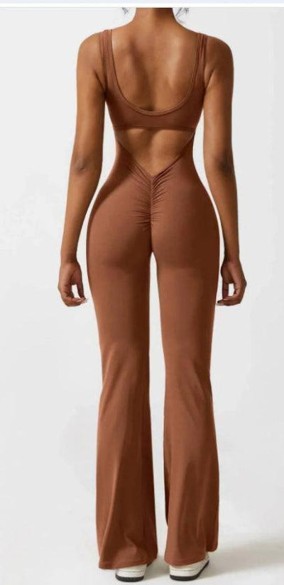 Tight Yoga Bodysuit Casual Hollow Seamless-L-9