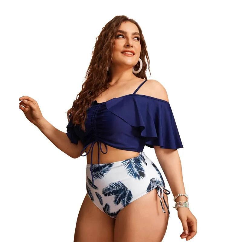 Trendy Plus-Size High-Waisted Bikinis Online-5