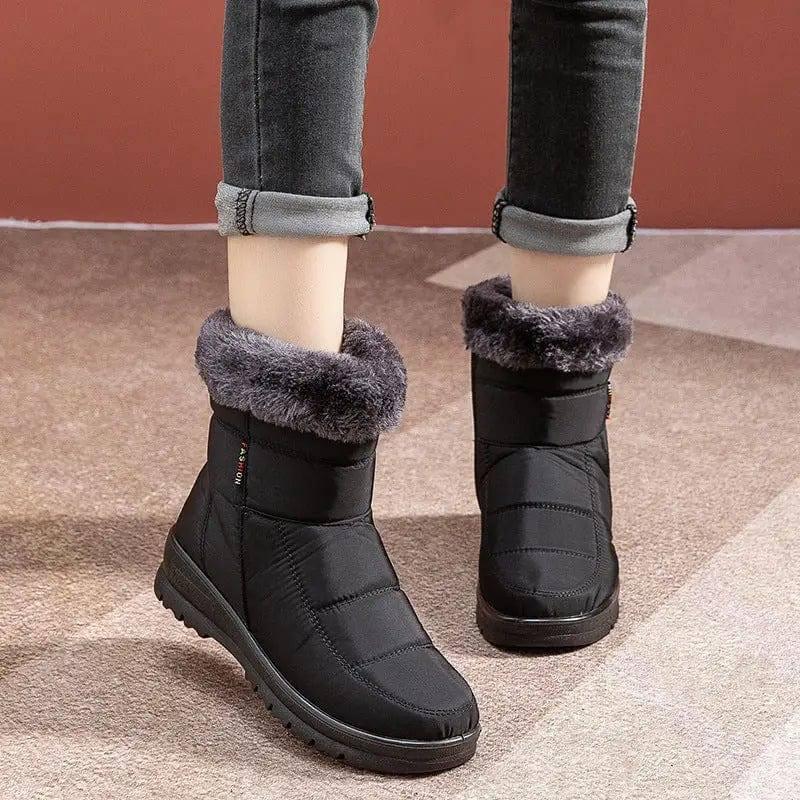 Winter Snow Boots Winter Warm Shoes For Women Low Heel Boots-1