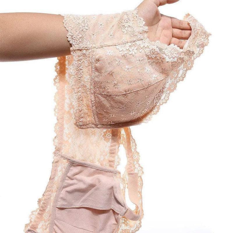 Women Bra Front Closure Solid Upgrade Lace Cute Comfort-5