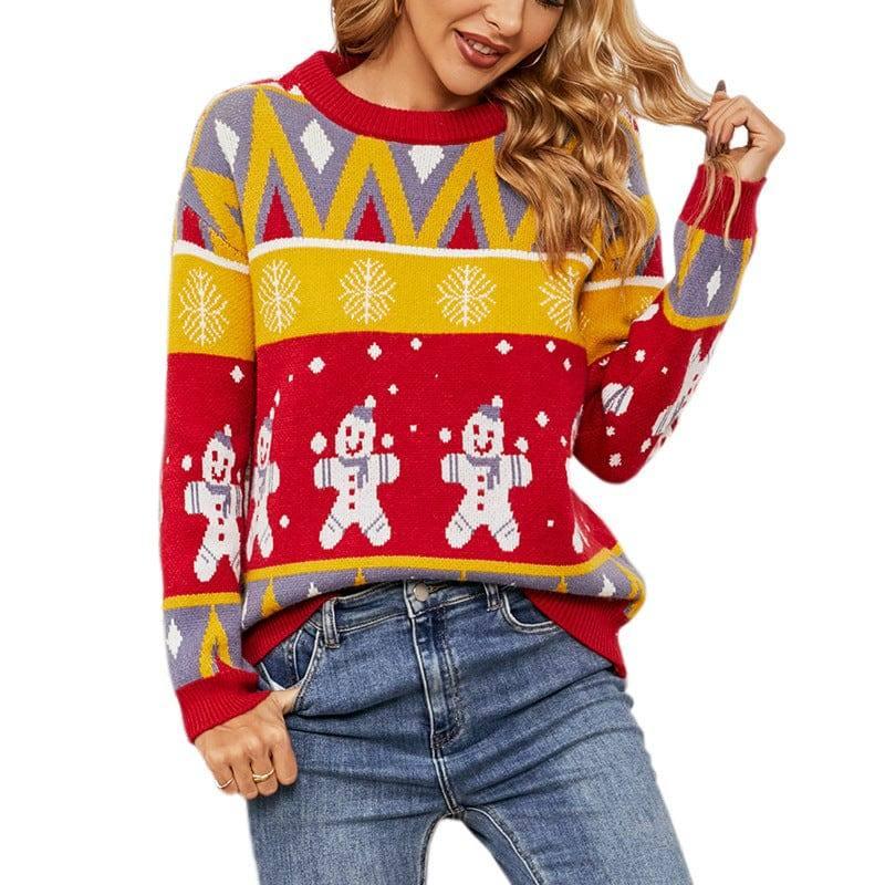 Women's Fashion Christmas Day Clash Sweater-5