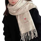 Women's Fashion Love Warm Faux Cashmere Shawl Scarf-5