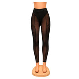 Women's Fashion Skinny Mesh See-through Leggings-6