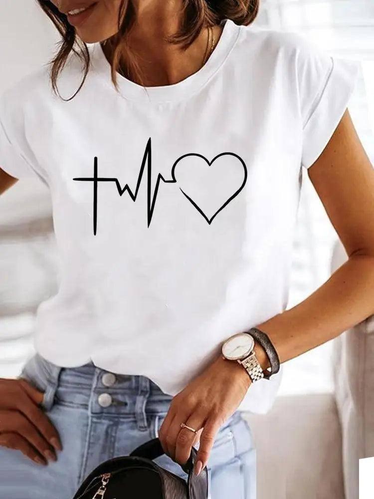 Women's Love Trend Tee-MGQ29236-1