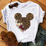 Women's Minnie Leopard Tee-DS0176-1