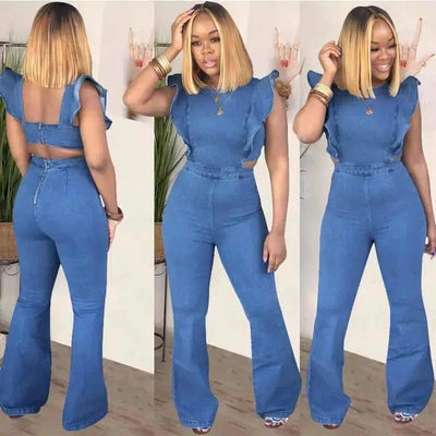 women's sling denim jumpsuit-1