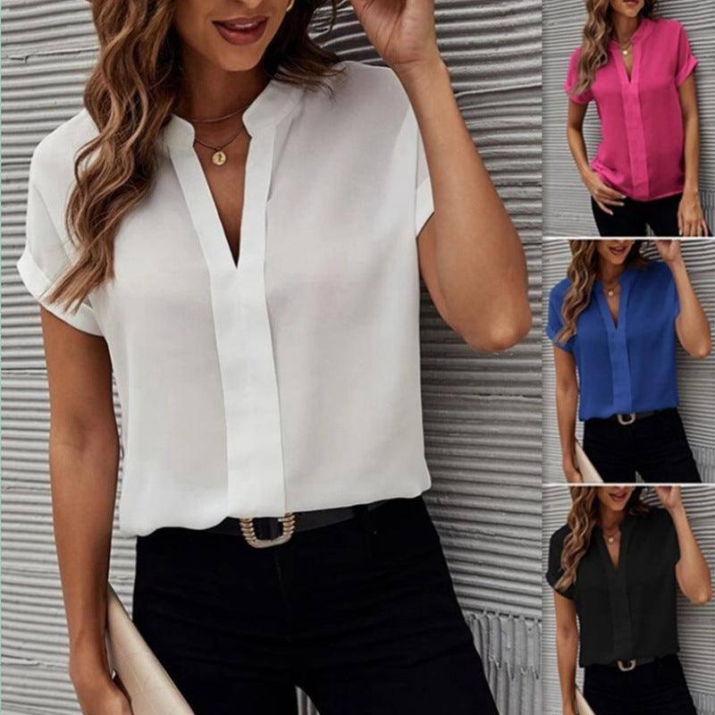 Women's Solid Color Fashion Casual Shirt-1