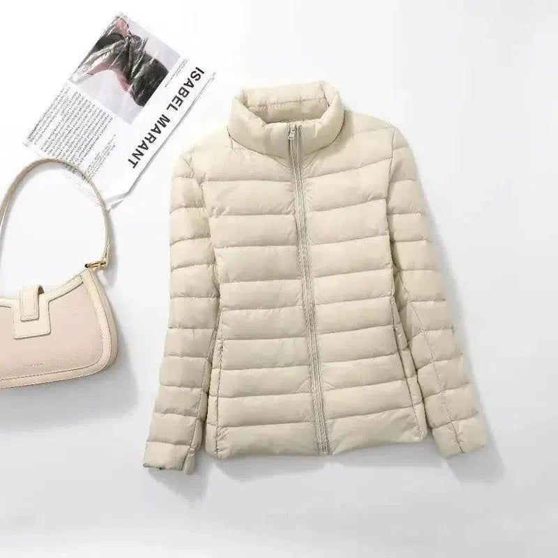 Lightweight Women's Quilted Jacket-Apricot-15