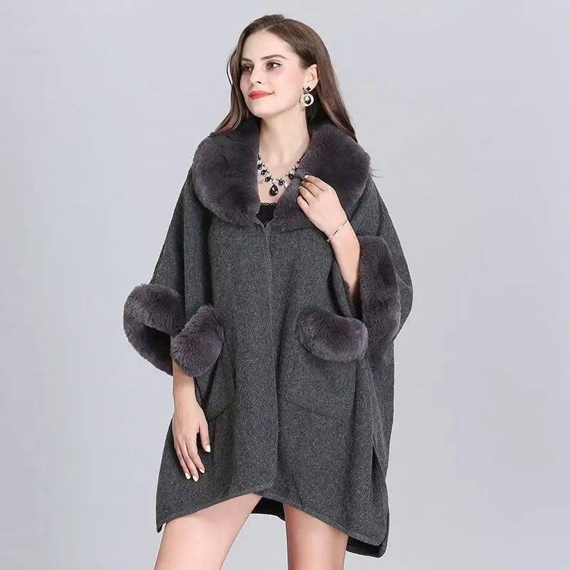 Woolen Cardigan Jacket-Darkgrey-2