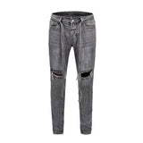 Zippered Jeans-Gray-3