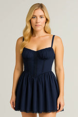 Kanten jarreteljurkje Zomermode Vetersluiting Slanke taille