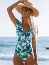 One-piece bikini-LightGreen-2